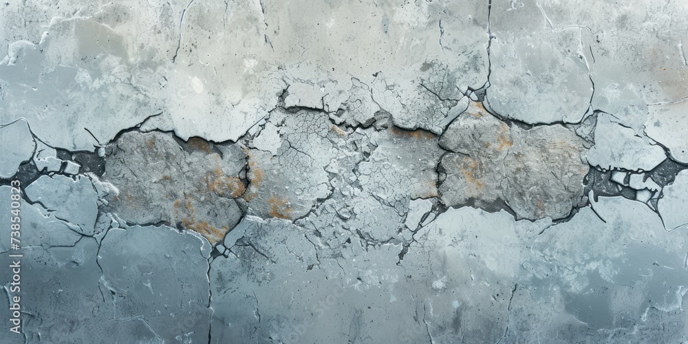 Concrete cracks in a wall floor, featuring richly detailed backgrounds, minimalist ceramics, and rhythmic lines in light gray and light azure hues. Concrete cracks in a wall floor, featuring richly detailed backgrounds, minimalist ceramics, and rhythmic lines in light gray and light azure hues.