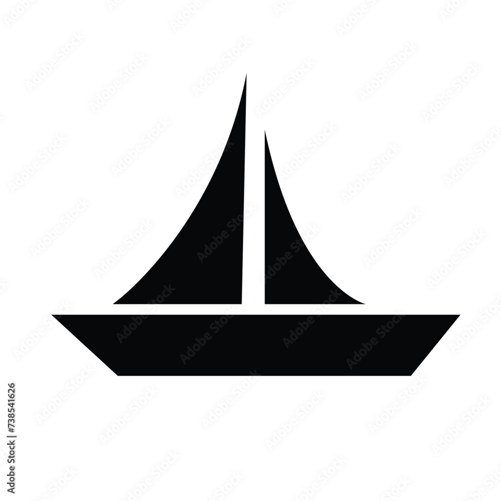 Ship icon vector isolated on white background for your web and mobile app design, Ship logo concept