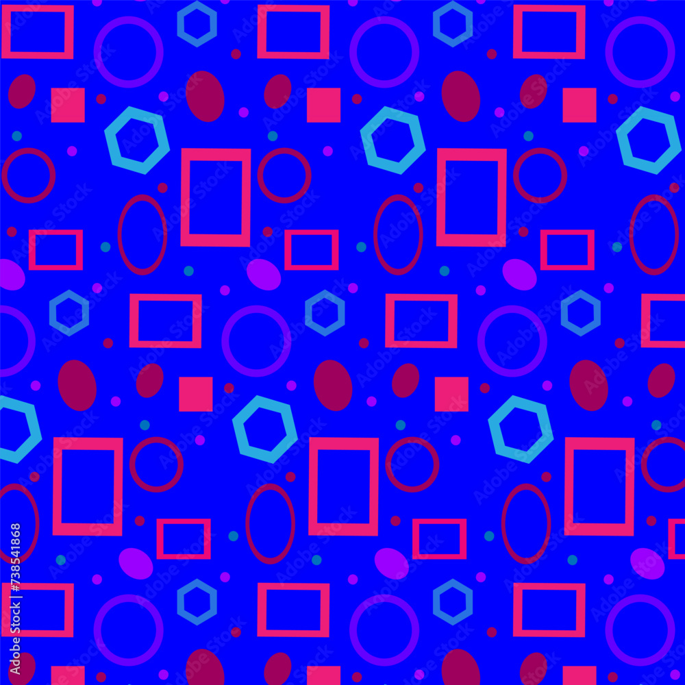geometric texture of different shapes on a blue background geometric texture of different shapes on a blue background