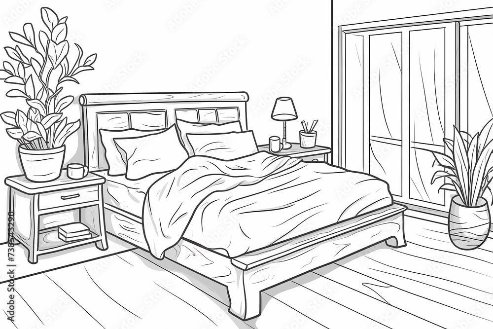 printable picture, coloring book with cozy rooms printable picture, coloring book with cozy rooms