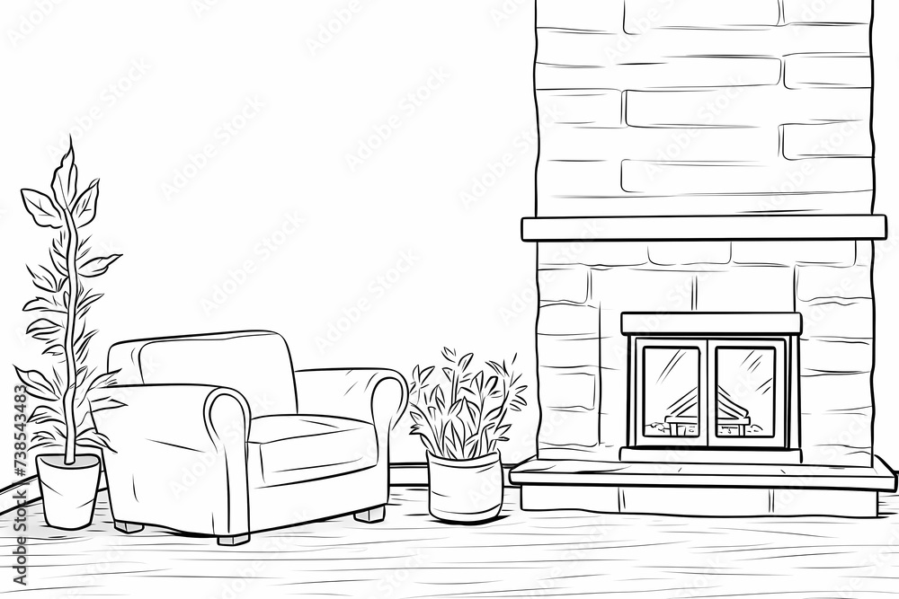 printable picture, coloring book with cozy rooms printable picture, coloring book with cozy rooms