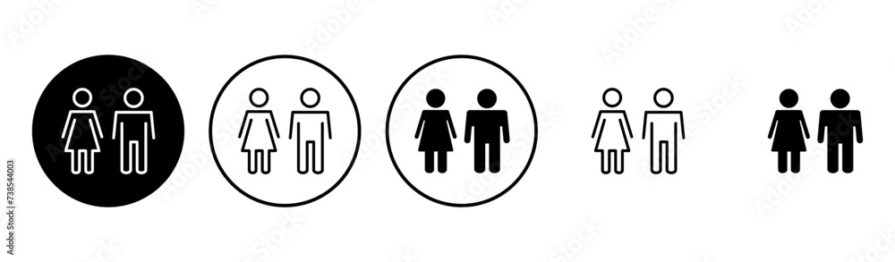 Man and woman icon set. male and female symbol Man and woman icon set. male and female symbol
