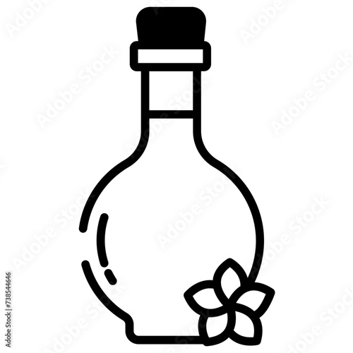 Massage oil glyph and line vector illustration