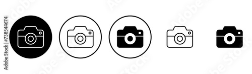 Camera icon set. photo camera icon. camera photography icon.