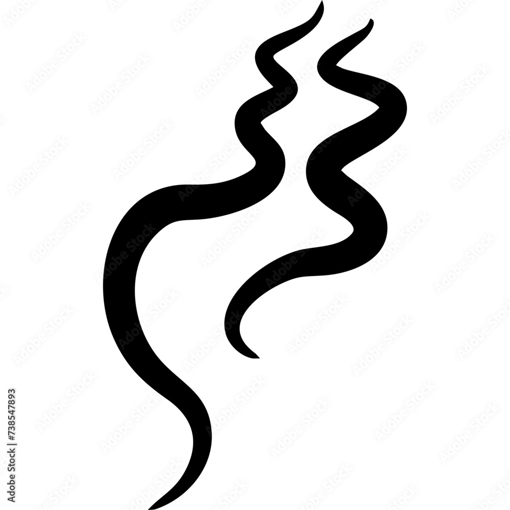 Naklejka premium Smoke Line Doodle