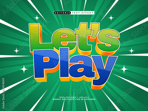 lets play editable text effect style
