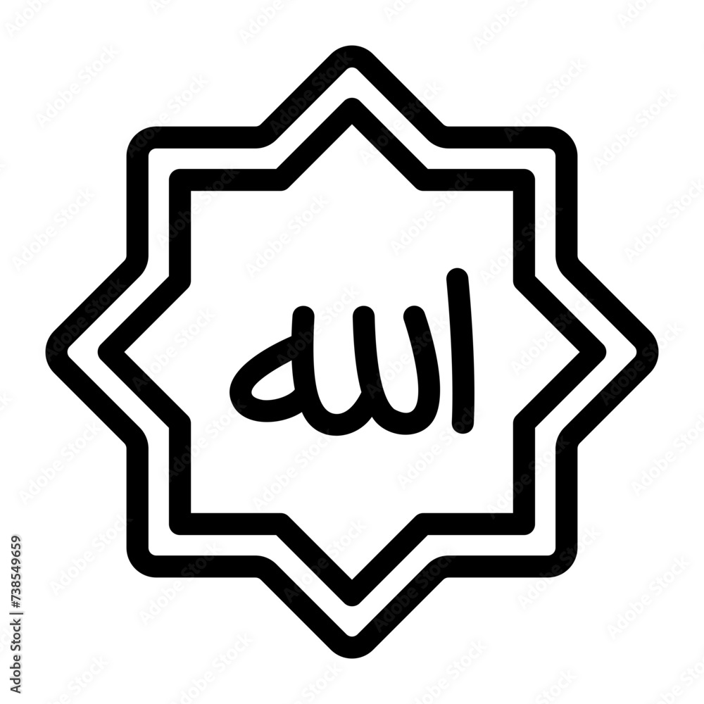 allah outline icon allah outline icon