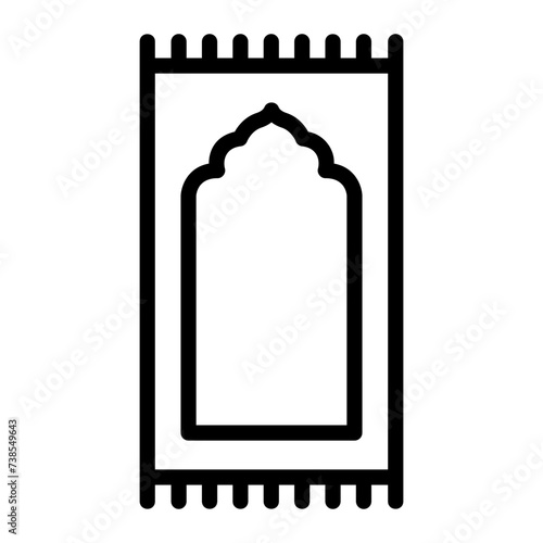 prayer rug outline icon