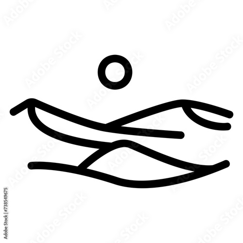 desert outline icon