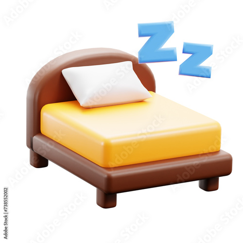 Rest 3d icon isolated White Background 3d rendering