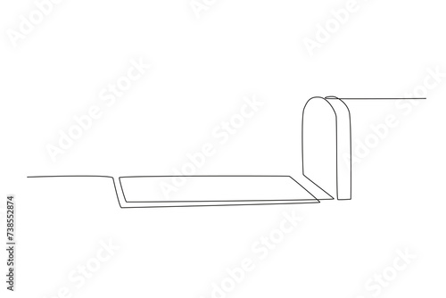 Casket before burial