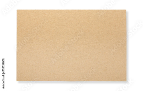 brown paper isolated on white background © prapann