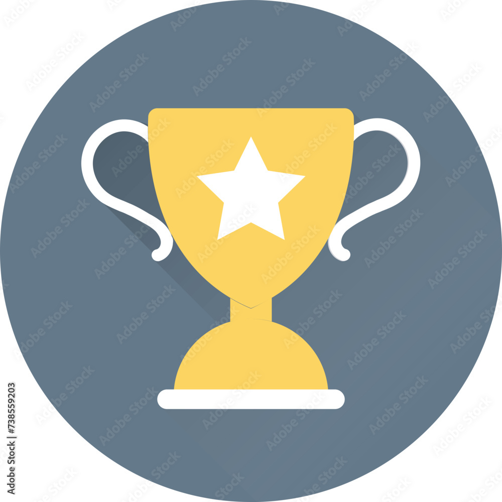 An icon of trophy flat vector An icon of trophy flat vector