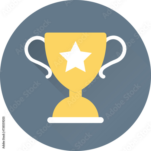 An icon of trophy flat vector 