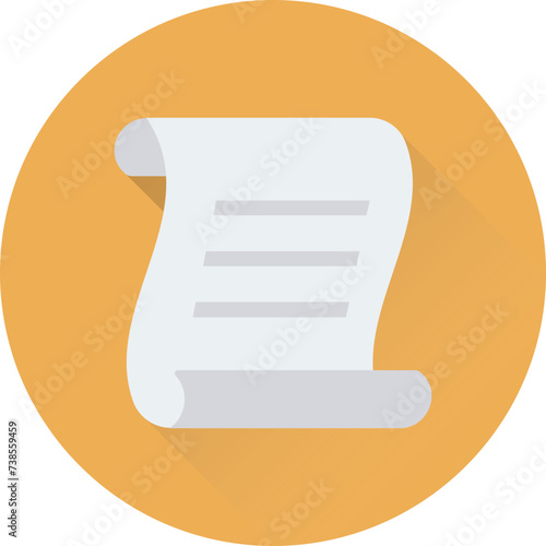 An icon of contract flat design  photo