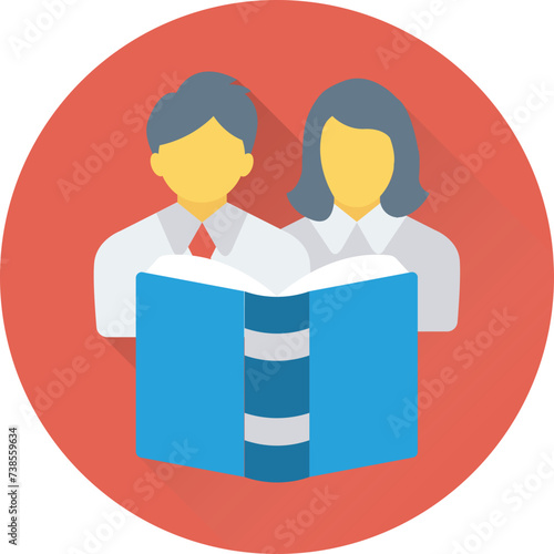 An icon of students flat vector 