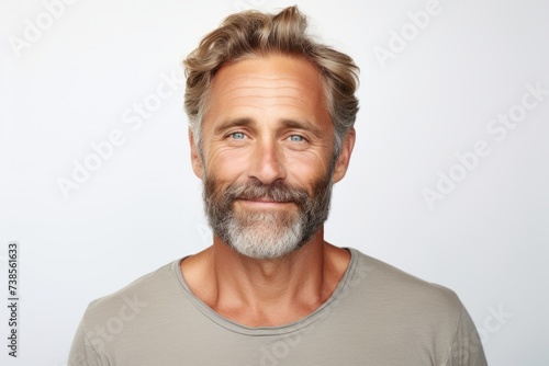 Handsome middle-aged man with grey hair and beard.