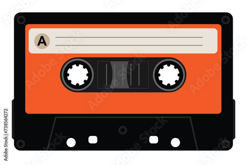 Audio cassette isolated on white