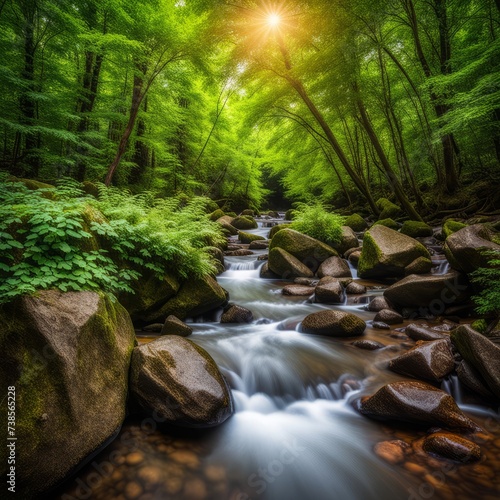 beautiful waterfall in the forest beautiful waterfall in the forest