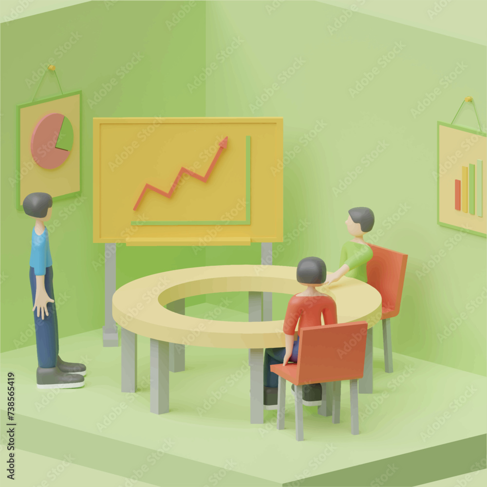 Workshop concept. Realistic 3d object cartoon style. Workshop concept. Realistic 3d object cartoon style.
