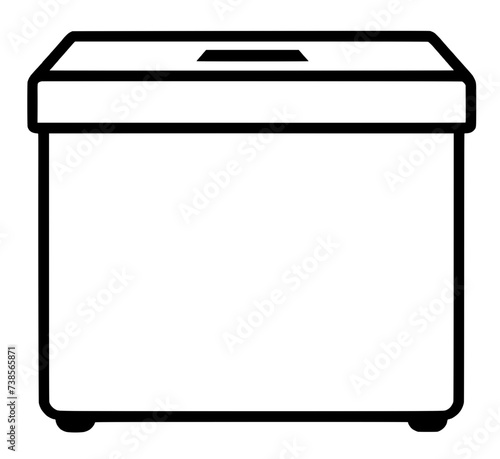 Minimal icon of ballot box