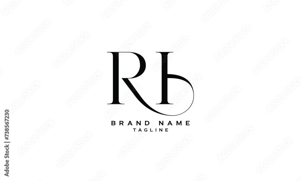 RB, BR, Abstract initial monogram letter alphabet logo design RB, BR, Abstract initial monogram letter alphabet logo design