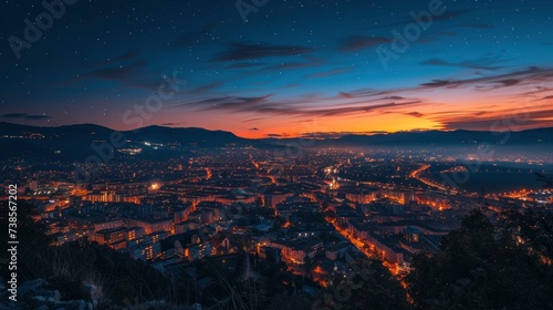 Europe city at night