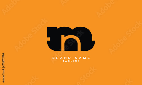 MN, NM, Abstract initial monogram letter alphabet logo design