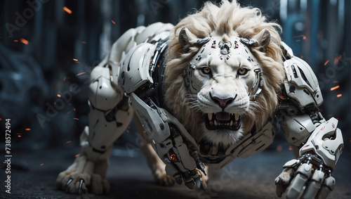 white tiger in front of a wall