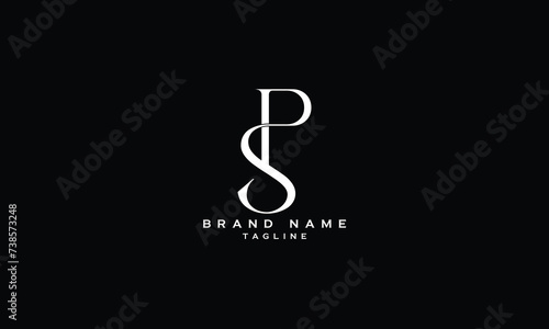 PS, SP, Abstract initial monogram letter alphabet logo design