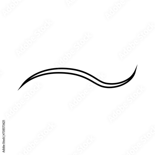 Swishes vector icon. Swashes illustration sign. Swoops symbol. Aroma logo.