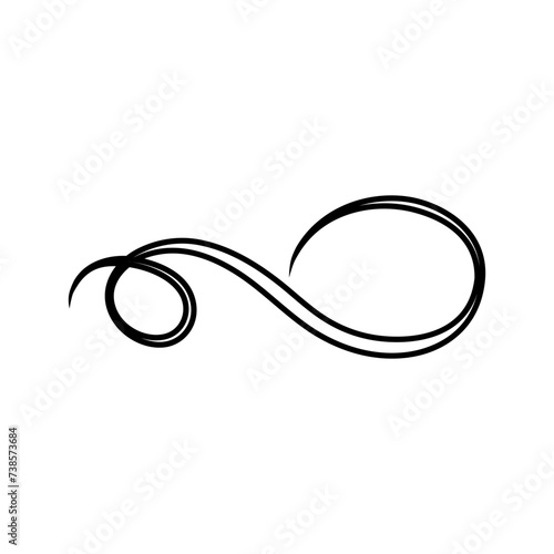 Swishes vector icon. Swashes illustration sign. Swoops symbol. Aroma logo.