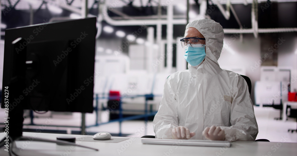 Sterile Semiconductor Manufacturing Factory And Worker Sterile Semiconductor Manufacturing Factory And Worker