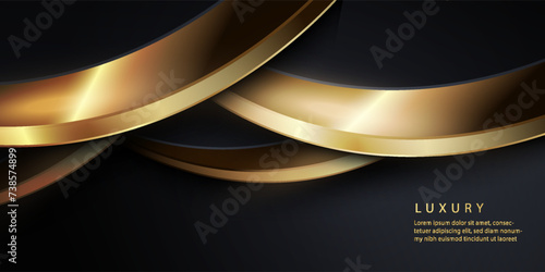 Abstract luxury background gold banner