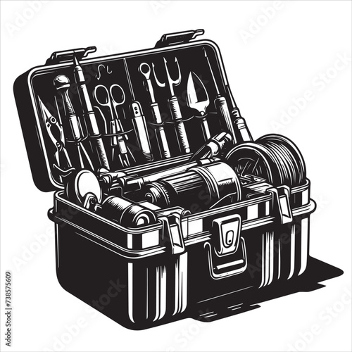 silhouettes of tackle box 