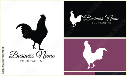 chicken hen rooster logo template