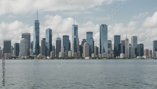 Chicago Skyline  United States of America  from the water.