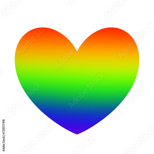 LGBT Rainbow Heart Pride Rainbow Flag 