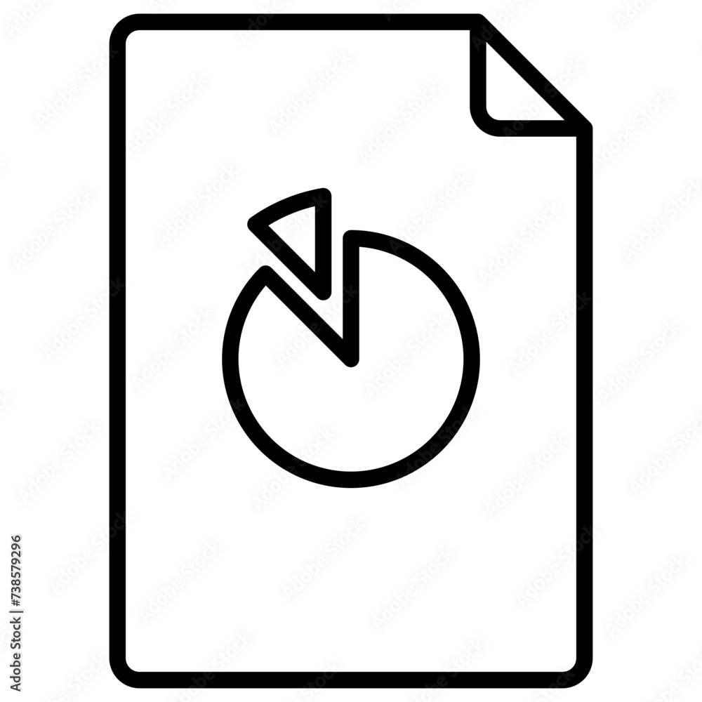 document and chart Outline Icon document and chart Outline Icon