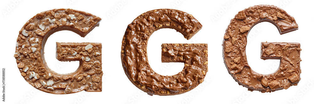 English Letter G Whose Texture, Isolate Images White Background English Letter G Whose Texture, Isolate Images White Background