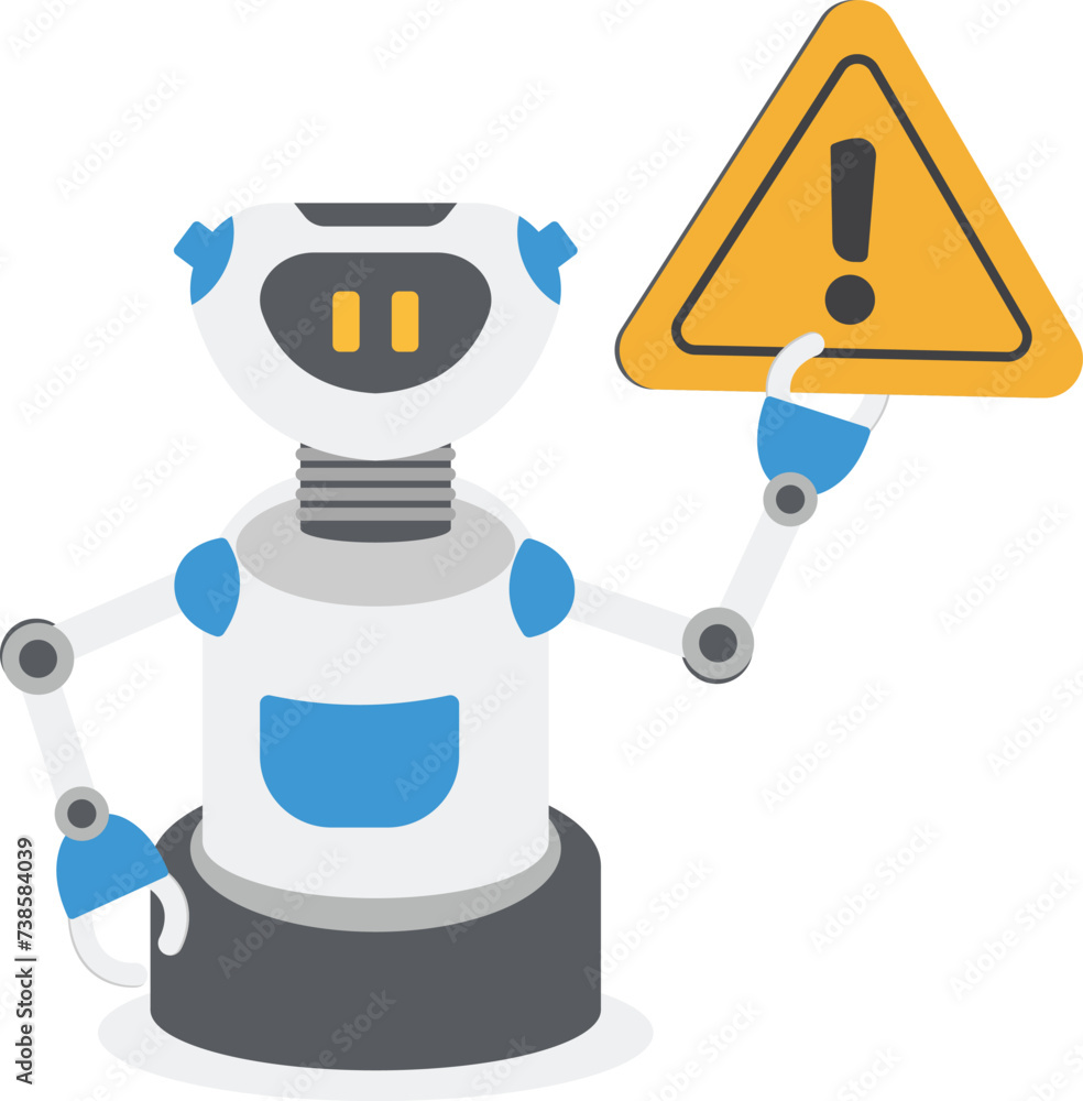 Modern Robot Warning Message Error Futuristic Artificial Intelligence Technology Concept Flat Vector Illustration
Modern Robot Warning Message Error Futuristic Artificial Intelligence Technology Concept Flat Vector Illustration