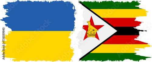 Zimbabwe and Ukraine grunge flags connection vector Free Download Zimbabwe and Ukraine grunge flags connection vector - GFXLoad