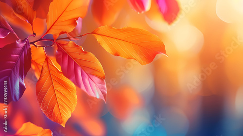 Autumn leaves form a beautiful background