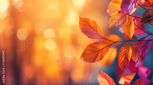 Autumn leaves form a beautiful background