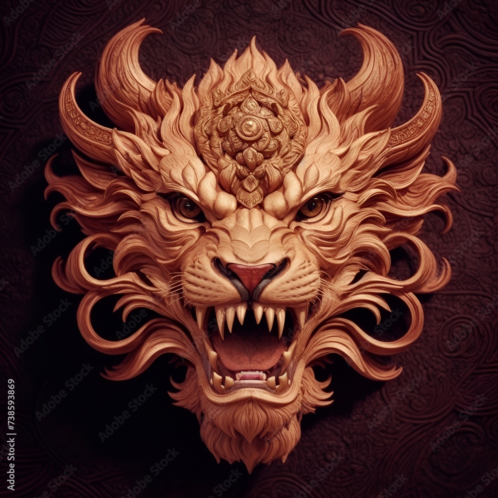 Abstract decorative lion mask. Fashionable background for design projects. Illustrations created using artificial intelligence. Illustrations and Clip Art AI generated. Abstract decorative lion mask. Fashionable background for design projects. Illustrations created using artificial intelligence. Illustrations and Clip Art AI generated.