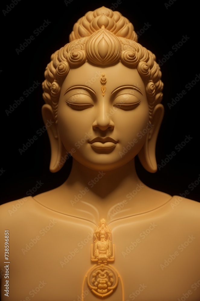 Buddha portrait, god statue. Fashionable background for design projects. Illustrations created using artificial intelligence. Illustrations and Clip Art AI generated. Buddha portrait, god statue. Fashionable background for design projects. Illustrations created using artificial intelligence. Illustrations and Clip Art AI generated.