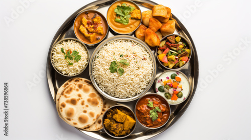 Indian Hindu Veg Thali showcasing a delightful mix of flavors