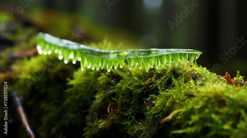 Ice crystals on a patch of moss UHD WALLPAPER