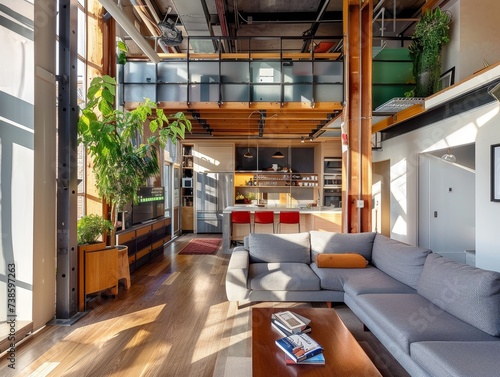 Sustainable living practices in a modern urban apartment