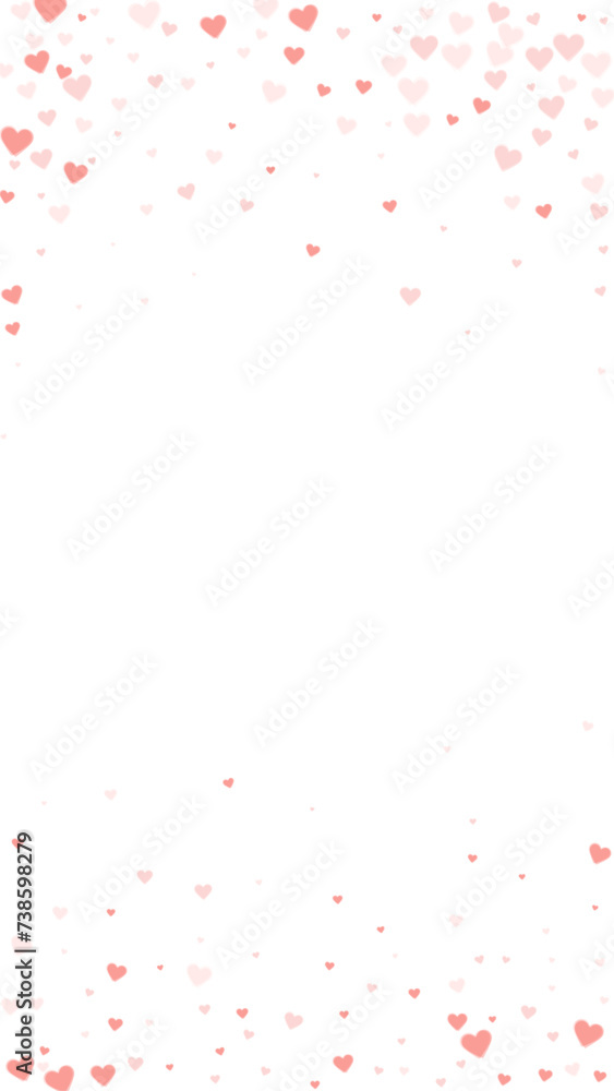 Red hearts scattered on white background. Red hearts scattered on white background.